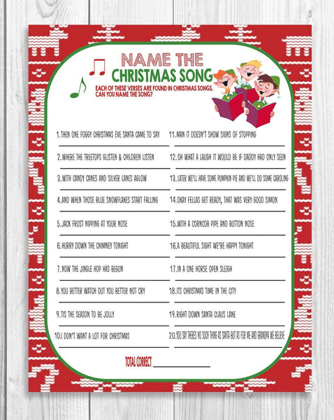 Christmas Game, Christmas Songs, Christmas Party Game, Xmas Party Activity, Xmas Party Game, Xmas Party Ideas, Holiday Party Game