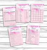 Girls Baby Shower Games, Winter Wonderland, Snowflakes, Baby Its Cold Outside, Bundle, Labor or, Beer or Baby, Printable, Pink
