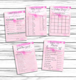 Girls Baby Shower Games, Winter Wonderland, Snowflakes, Baby Its Cold Outside, Bundle, Labor or, Beer or Baby, Printable, Pink