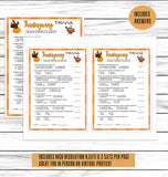 Thanksgiving Trivia Game, Printable Or Virtual Turkey Day Trivia Quiz For Kids & Adults, Fun Friendsgiving Trivia, Office, Classroom Party