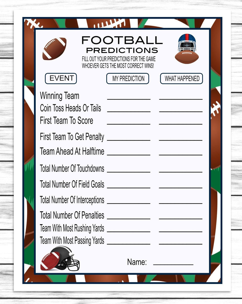 Football Predictions Printable Or Virtual Football Party Game For Kids – Enjoymyprintables football-predictions-printable-or-virtual-football-party-game-for-kids-enjoymyprintables