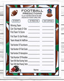 Football Predictions Printable Or Virtual Football Party Game For Kids & Adults, Ideas, Instant Download Activity, Office Classroom Party