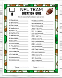 Football Team Trivia, Printable Or Virtual Football Party Game For Kids & Adults, Ideas, Instant Download Activity, Office Classroom Party