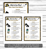 New Years Whats in Your Phone Game, Printable Or Virtual Holiday Party Game For Kids & Adults, Classroom Office Party Activity, Fun NYE