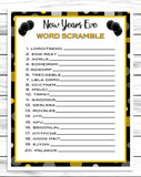 New Years Eve Word Scramble Game, Printable Or Virtual Holiday Party Game For Kids & Adults, Classroom Office Party Activity, NYE Jumble