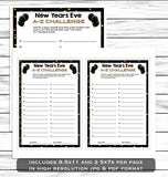 New Years A-Z Race Game, Printable Or Virtual Holiday Party Game For Kids & Adults, Classroom Office Party Activity, Fun NYE Word Game
