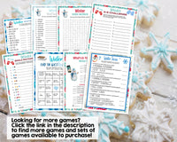 Winter Word Search Find Party Game, For Adults Kids, Classroom, Office, Winter Party Printable Virtual Game, Family Reunion, Instant