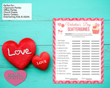 Scattergories Word Trivia Game -Classroom Office Valentines Day Party Game For Kids & Adults - Printable Or Virtual Instant Download
