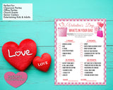 Valentines Whats In Your Purse Bag Game -Classroom Office Valentines Day Party Game For Kids & Adults -Printable Or Virtual Instant Download
