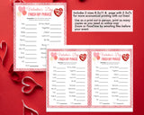 Valentines Finish My Phrase Word Game -Classroom Office Valentines Day Party Game For Kids & Adults - Printable Or Virtual Instant Download