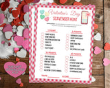 Valentines Scavenger Hunt Game -Classroom Office Valentines Day Party Game For Kids & Adults - Printable Or Virtual Instant Download