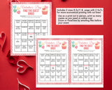 Find The Guest Bingo Ice Breaker Game -Classroom Office Valentines Day Party Game For Kids & Adults - Printable Or Virtual Instant Download
