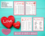 Valentines Day 16 Fun Party Games Bundle -Classroom Office Party Game Set For Kids & Adults - Printable Or Virtual Instant Download Activity