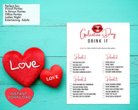 Galentines Day Drink If Game -Fun Party Game - Ladies Night Out - Girls Night In - Singles Night Party Game - Never Ever Instant Download