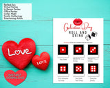 Galentines Day Roll And Drink Game -Fun Party Game - Ladies Night Out - Girls Night In - Singles Night Party Game - Drunk Dice Instant