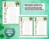 St Patricks Day Emoji Pictionary Game, Saint Pattys Party Quiz, Printable Virtual Family Activity, Kids & Adults, St Paddys Office Classroom