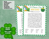 St Patricks Day Printable Word Search, St Paddys Office Classroom Activity, Irish Word Find, Kids & Adults Saint Pattys Party Word Game
