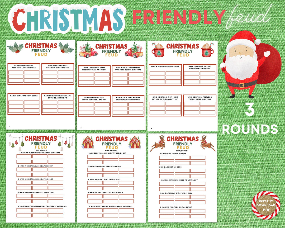 Family Friendly Feud Christmas Trivia Printable Game, Christmas Day Ev – Enjoymyprintables family-friendly-feud-christmas-trivia-printable-game-christmas-day-ev-enjoymyprintables