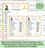 Name The Easter Bunny Trivia Game Printable Or Virtual
