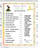 Easter Bunny Trivia Game Printable Or Virtual Name that Bunny