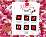 Galentines Day Roll And Drink Game -Fun Party Game - Ladies Night Out - Girls Night In - Singles Night Party Game - Drunk Dice Instant