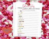 Galentines Day Chick Flick Game -Fun Party Game - Ladies Night Out - Girls Night In - Rom Com Emoji Trivia Quiz - Instant Download