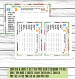 spring scattergories indoor kids or adults party game