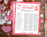 Scattergories Word Trivia Game -Classroom Office Valentines Day Party Game For Kids & Adults - Printable Or Virtual Instant Download