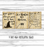 Harry Potter Inspired Bridal Shower Bundle, Wizard Witch Games, Signs, Printable Wizard Package,Set, Instant Download