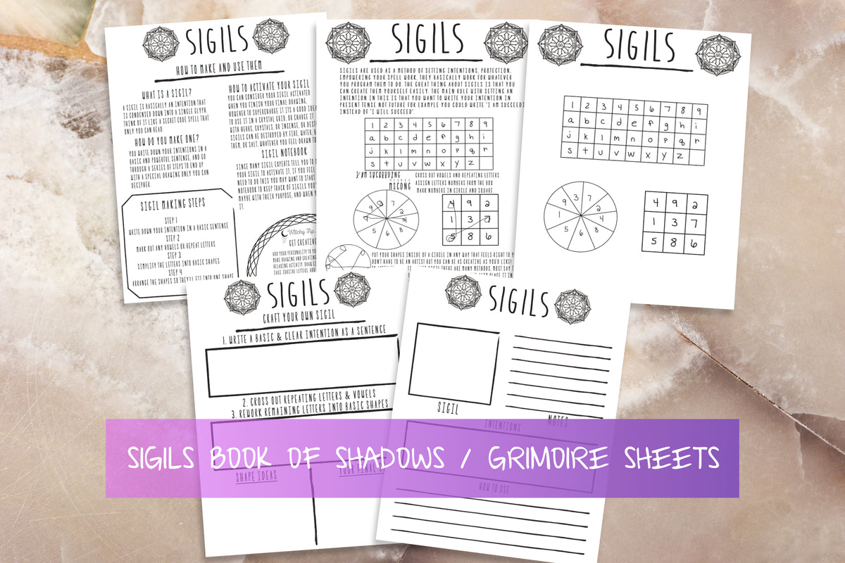 Runes and Rune Stones Cheat Sheet, Printable Grimoire Pages 