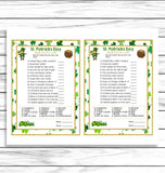 Saint Patricks Day Scattergories Game, St Patricks Day Party Game, St Paddys Printable Or Virtual Game, Instant Download