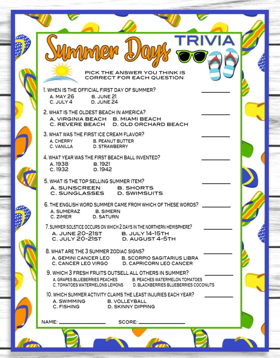 Summer Party Family Reunion Trivia Game, Printable Kids Activity Sheet – Enjoymyprintables summer-party-family-reunion-trivia-game-printable-kids-activity-sheet-enjoymyprintables