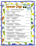 summer trivia printable game for party or family reunion