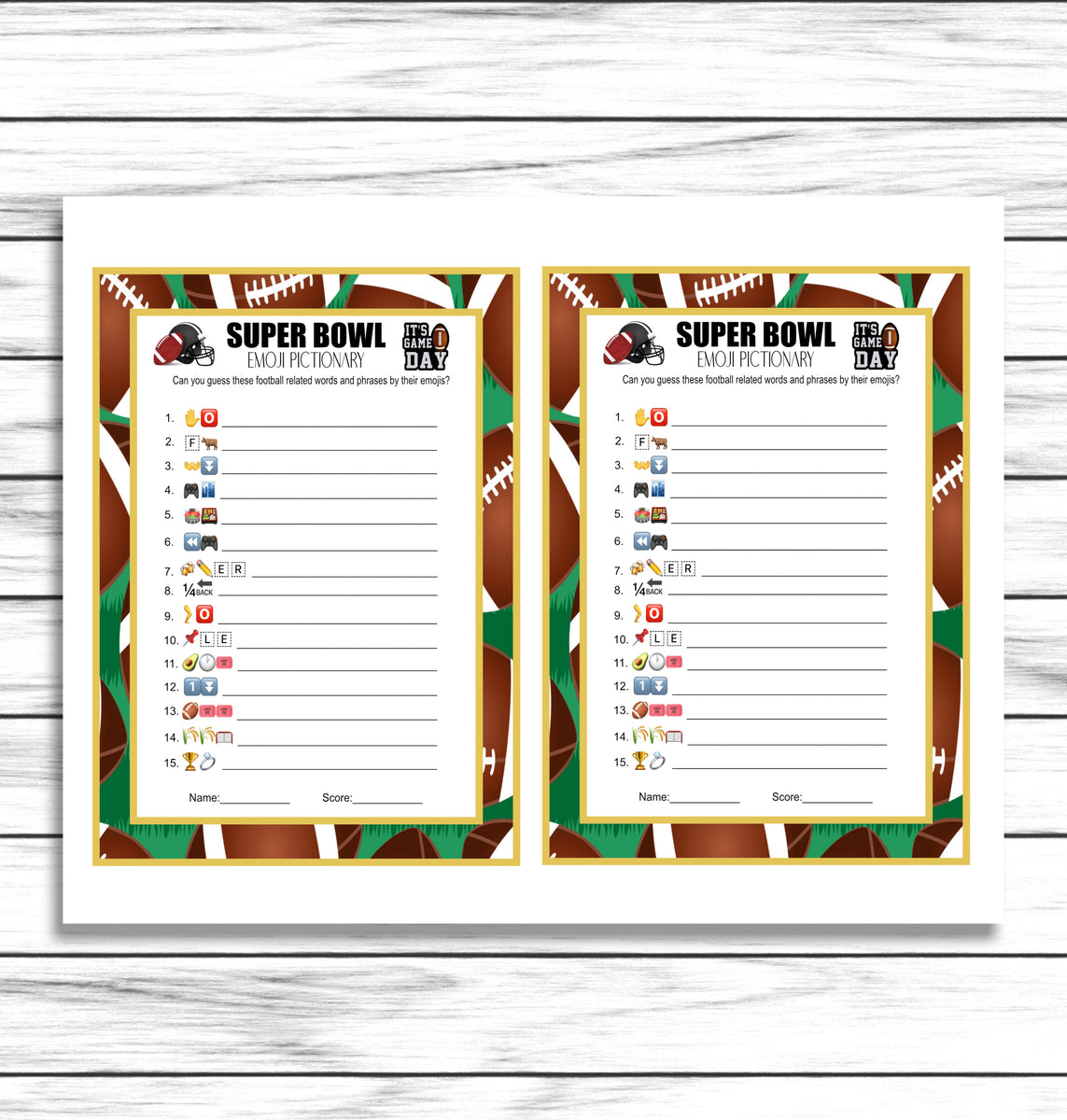 Football Predictions Printable Or Virtual Football Party Game For Kids –  Enjoymyprintables