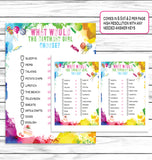 Tie Dye What Would The Birthday Girl Choose