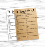 Twins Baby Shower Games Set, Twins Trivia, Celebrity Twins, Word Scramble, Printable Instant Download Games
