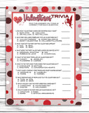 valentines day trivia party game printable or virtual
