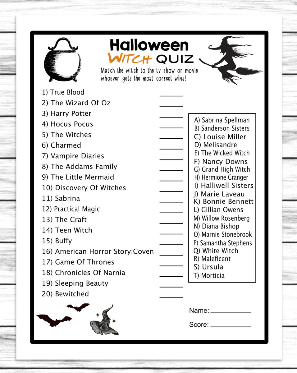 Vampire Trivia Questions Printable Game