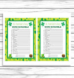 Saint Patricks Day Word Scramble,Word Game, St Patricks Day Party Game, Printable Or Virtual Games, Instant Download