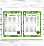 Saint Patricks Day Word Search Game, Word Find, St Patricks Day Party Game, Printable Or Virtual Game, Instant Download