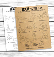 Adult Bachelorette Party Sex Position Game |  Printable XXX Game | Instant Download