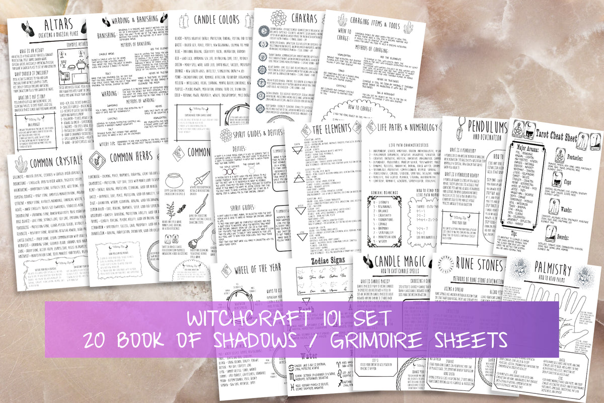 Witchcraft Printable Book of Shadows – Enjoymyprintables