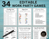 Editable Office Party Games | Work Party Games | Team Meeting | Work Happy Hour Idea | Staff Appreciation Activities | Printable Bundle