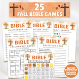 Welcome a season of fellowship with our comprehensive bundle of 25 printable Christian Fall-Themed Bible Games! This collection is thoughtfully designed to spark laughter, conversation, and a deeper connection with the Word, making it the perfect resource for any church or ministry event.