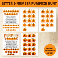 Printable Pumpkin Alphabet &amp; Number Scavenger Hunt is the perfect solution! Just print, cut, and hide the cute pumpkin cards for hours of active fun. It's a fantastic way to get wiggles out while practicing letter and number recognition.