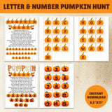 Printable Pumpkin Alphabet &amp; Number Scavenger Hunt is the perfect solution! Just print, cut, and hide the cute pumpkin cards for hours of active fun. It's a fantastic way to get wiggles out while practicing letter and number recognition.