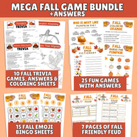  67 unique pages of games, trivia, and activities, this bundle is your one-stop solution for a fun and memorable autumn gathering.

This versatile collection is perfect for any occasion, including classroom parties, homeschool activities, fall parties, family game night, church events, office parties, fall festivals, and senior citizen gatherings. 

