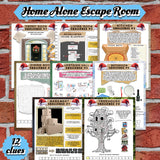  Printable Home All Alone Escape Room Game! Relive classic holiday movies as you race against the clock (or the Bandits!) to solve clever logic puzzles and "escape" before time runs out. This isn't just a game; it's an immersive experience! Each of the 12 unique and handcrafted puzzles is creatively themed around a different room in the iconic house