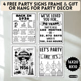 Back in 1936 4 printable party decorations for a 90th birthday party 
