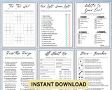 Printable Icebreaker Games | Social Group Activities Editable Template | Office Party Ideas | Happy Hour Questions | Ice Breaker Quizzes